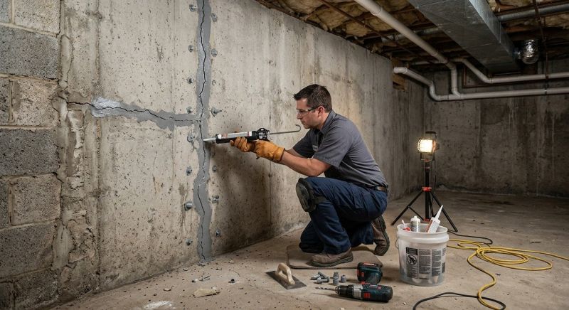 Basement Crack Repair in Upland, CA