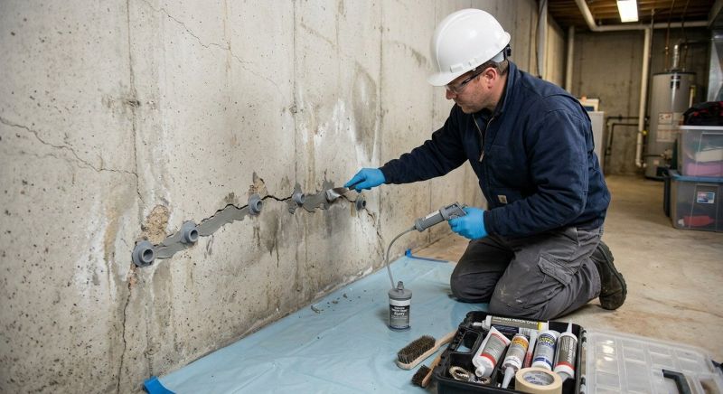 Basement Crack Repair in Upland, CA