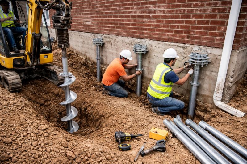 Helical Piers Installation in Upland, CA