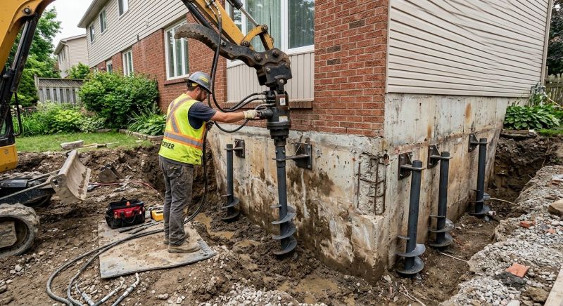 Helical Piers Installation in Upland, CA