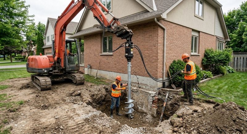 Helical Pile Installation in Upland, CA