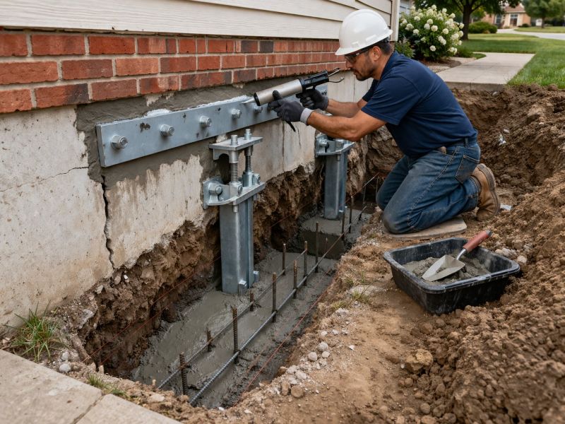 Sinking Foundation Repair in Fullerton, CA